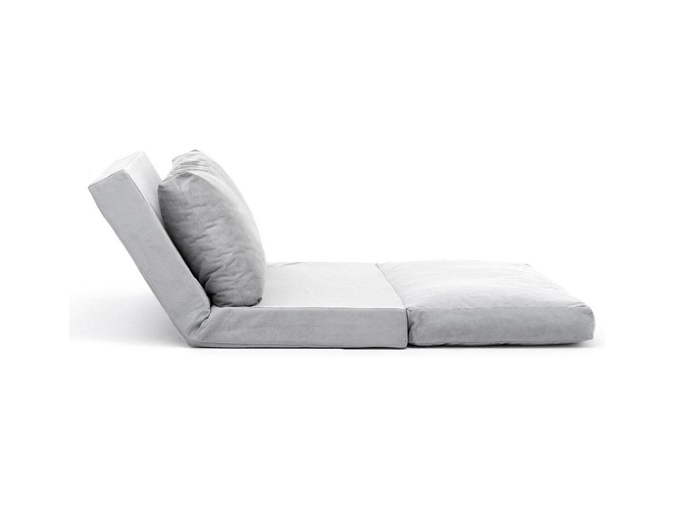 Fauteuil convertible multipositions velours Talya-Couleur Gris clair-1 place fauteuil