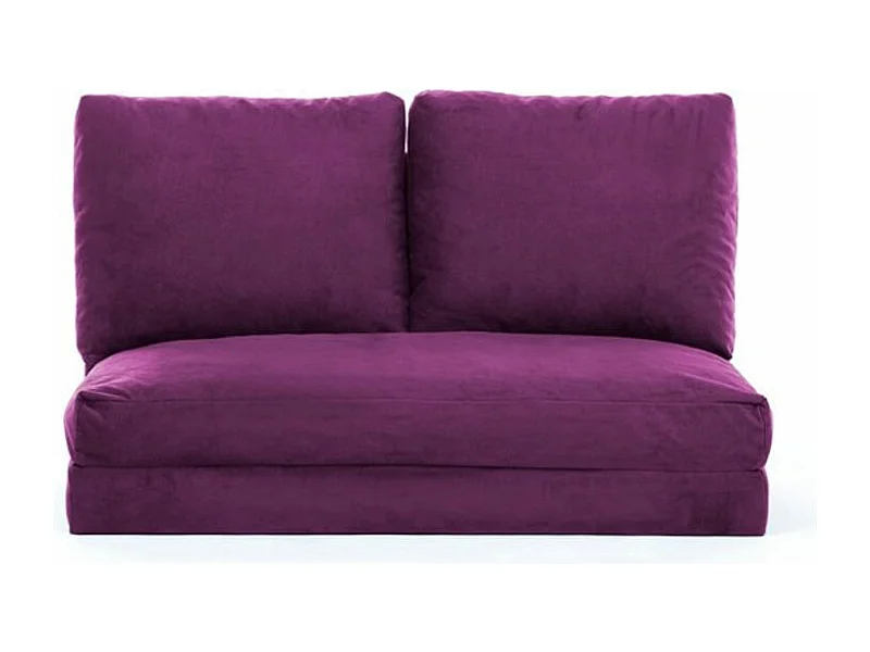 Fauteuil convertible multipositions velours Talya-Couleur Violet-2 places