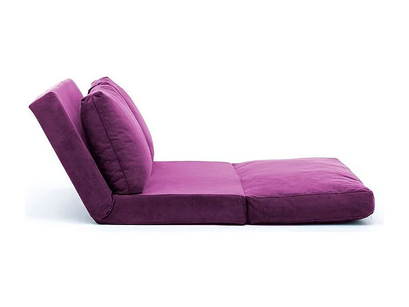 Talya fluwelen converteerbare fauteuil met meerdere posities-Kleur Paars-Aantal plaatsen) 2 zitplaatsen