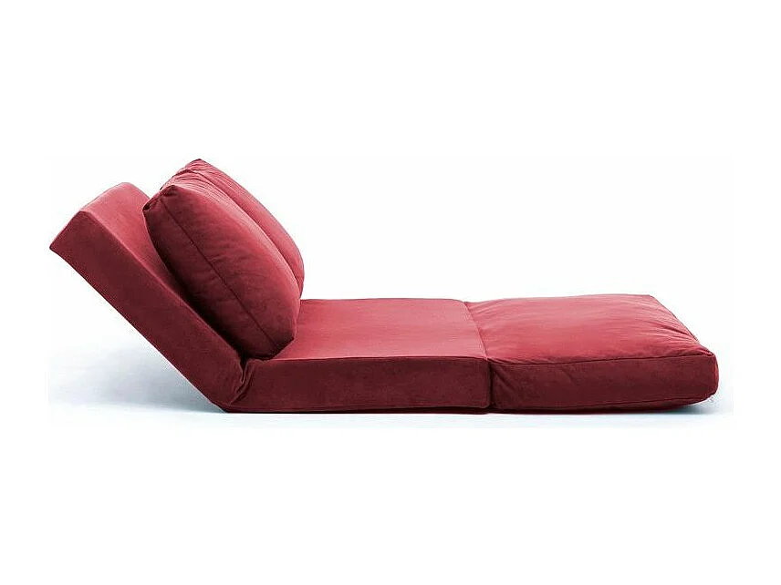 Talya fluwelen converteerbare fauteuil met meerdere posities-Kleur Bordeaux-Aantal plaatsen) 2 zitplaatsen