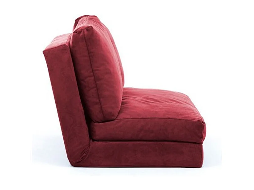 Fauteuil convertible multipositions velours Talya-Couleur Bordeaux-2 places