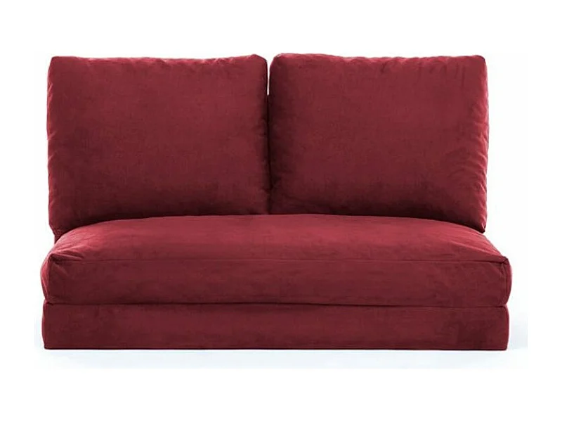 Fauteuil convertible multipositions velours Talya-Couleur Bordeaux-2 places