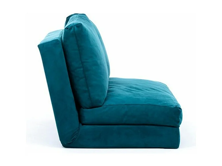 Talya fluwelen converteerbare fauteuil met meerdere posities-Kleur Blauwe Eend-Aantal plaatsen) 2 zitplaatsen