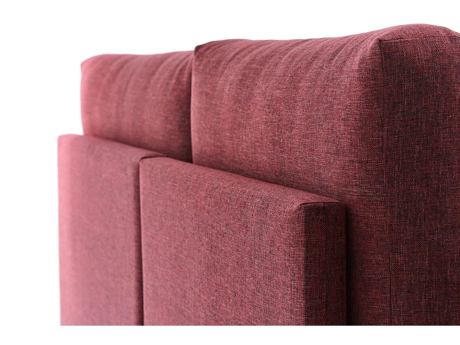 Canapé panoramique tissu rouge méridiennes modulables Kinju 305cm