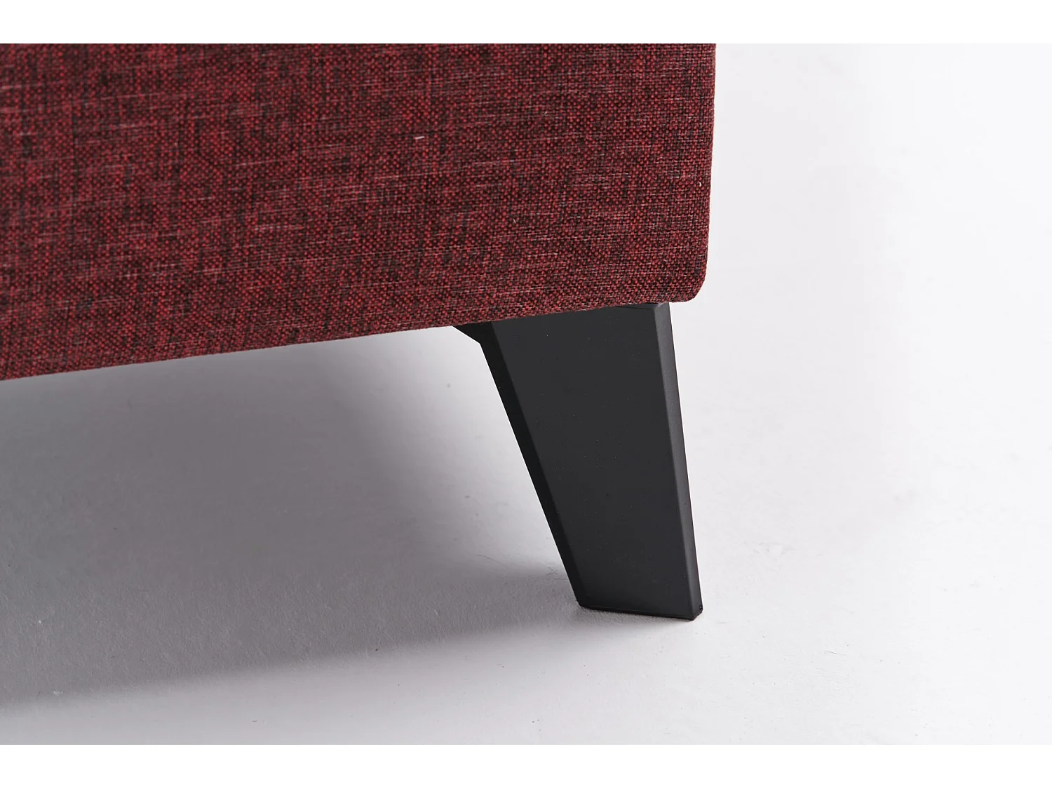 Canapé panoramique tissu rouge méridiennes modulables Kinju 305cm