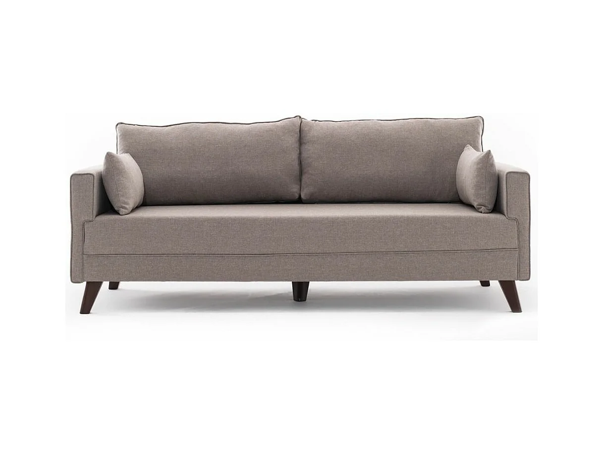 Canapé convertible 3 places tissu beige Kandy 208cm