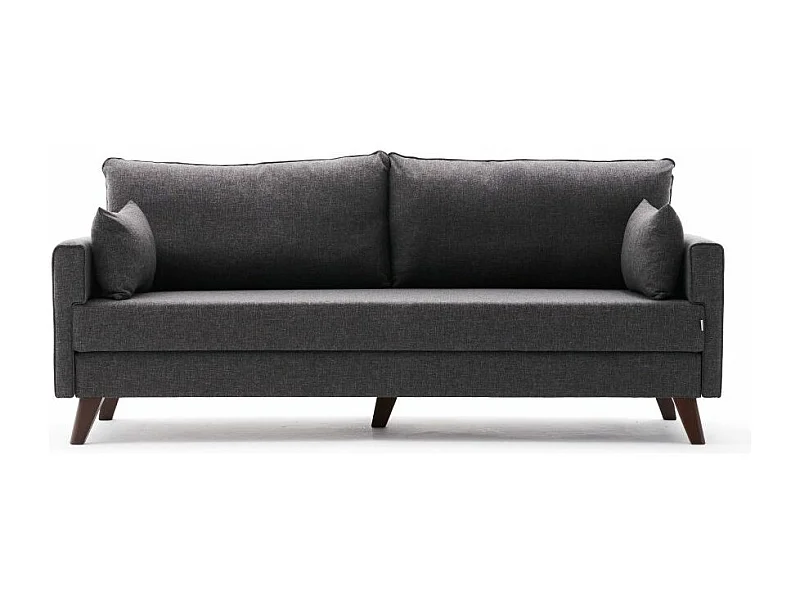 Kandy donkergrijze stoffen 3-zits slaapbank 208 cm