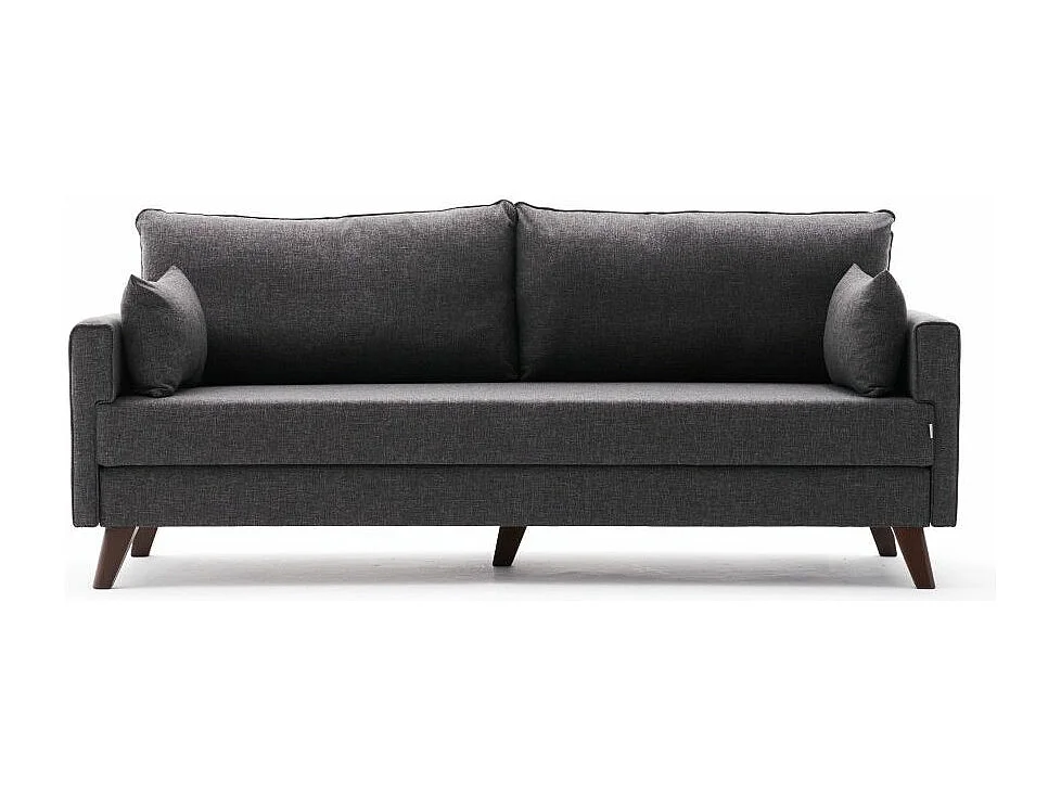 Kandy donkergrijze stoffen 3-zits slaapbank 208 cm