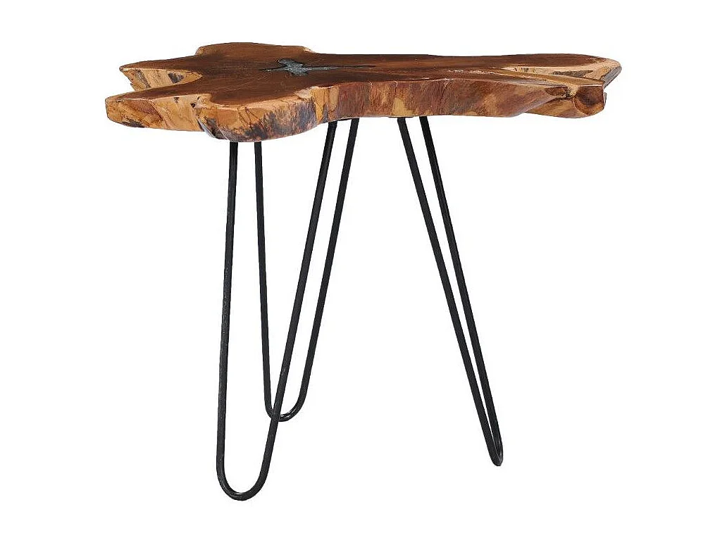 Salontafel 70x45 cm massief teakhout en polyresin