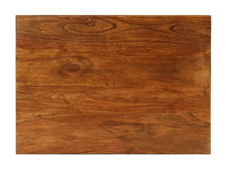 Set de 3 tables gigognes acacia massif foncé Elcia