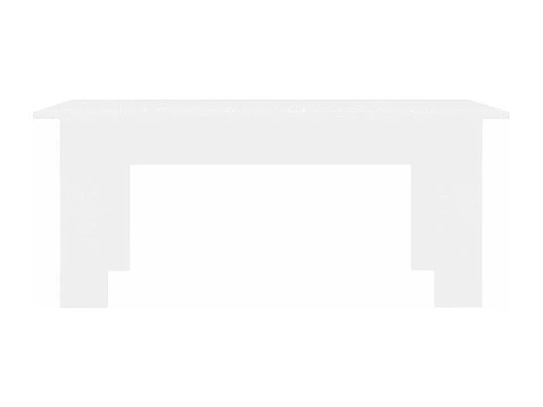 Table basse rectangulaire bois blanc Léonie