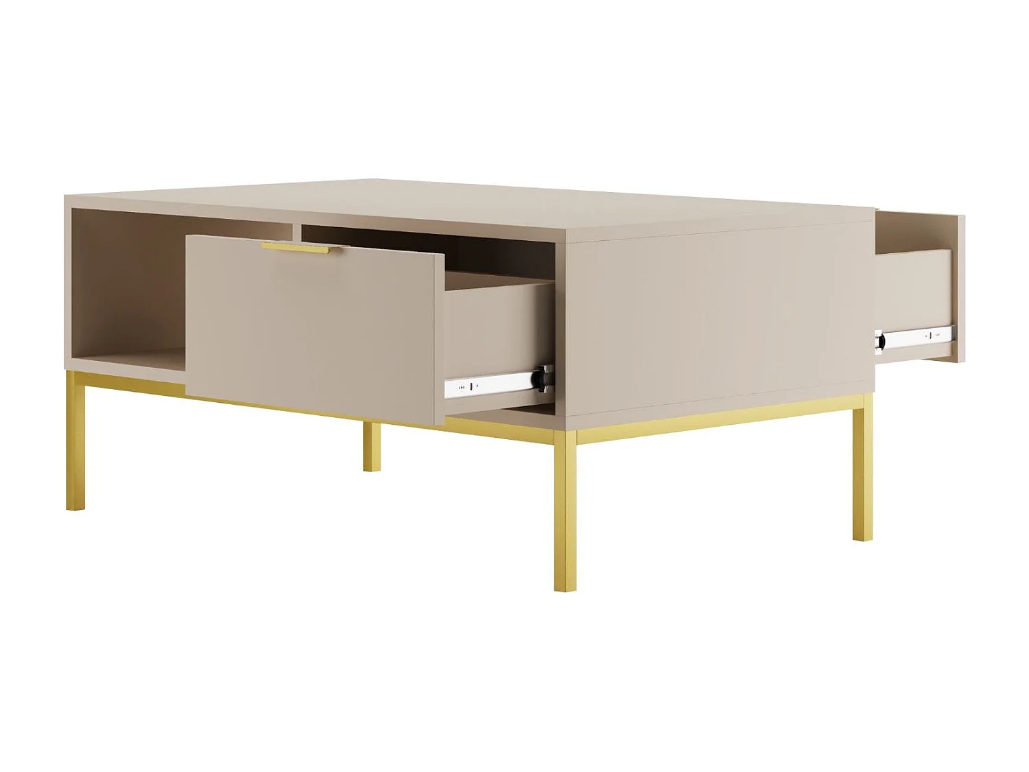 Stolik kawowy AUSTIN 80x60 kaszmir/złoty