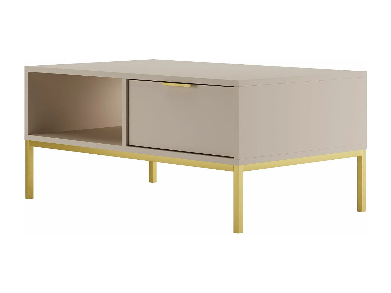 Stolik kawowy AUSTIN 80x60 kaszmir/złoty