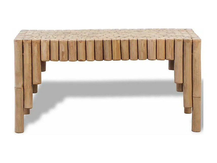 Table basse rectangulaire bambou clair Kyca 2