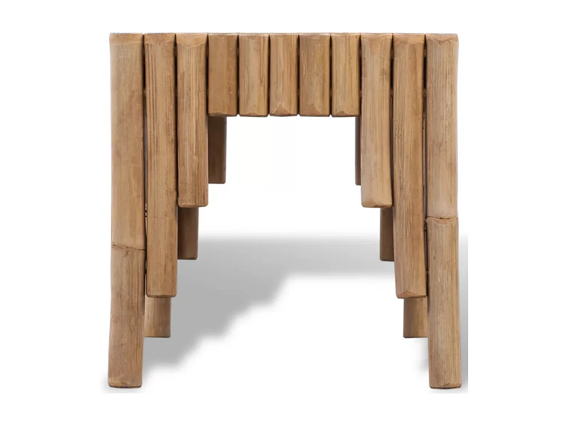 Table basse rectangulaire bambou clair Kyca 2