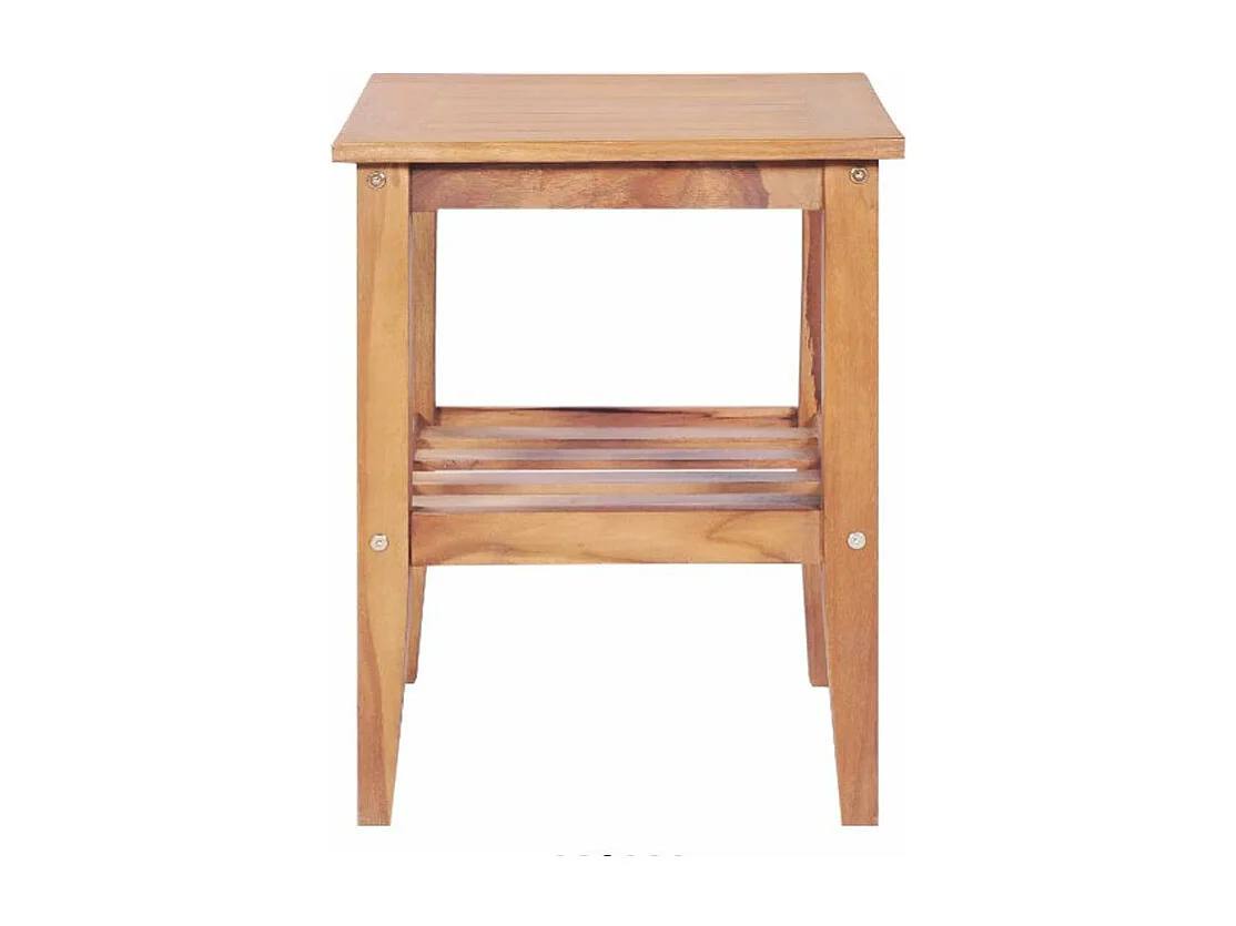 Table basse carrée teck massif clair Jarko