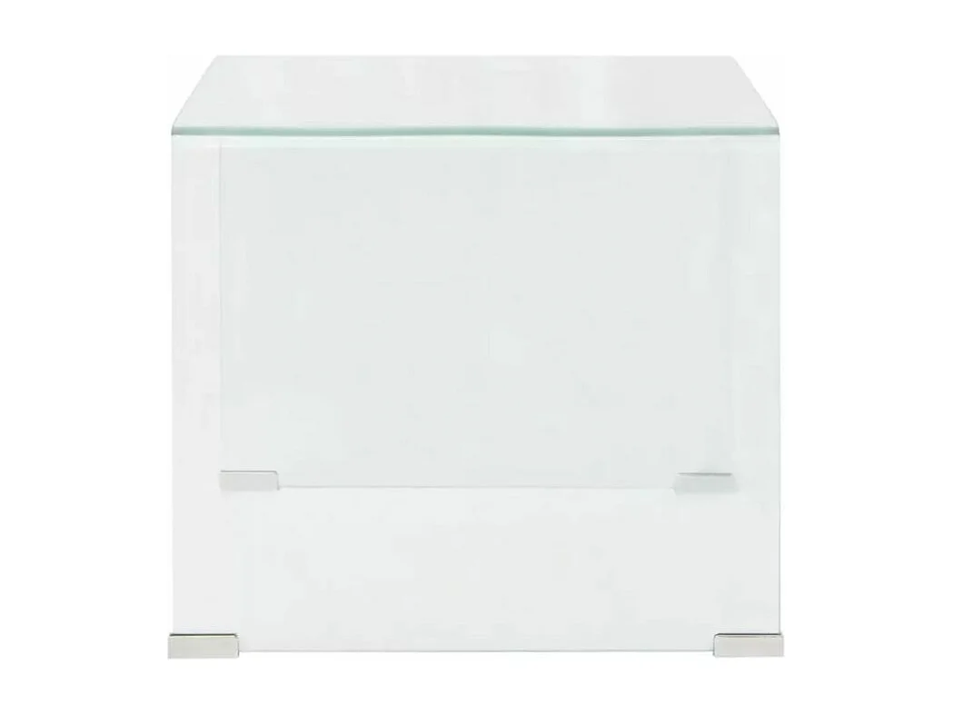 Table basse rectangulaire verre trempé transparent Niu 2