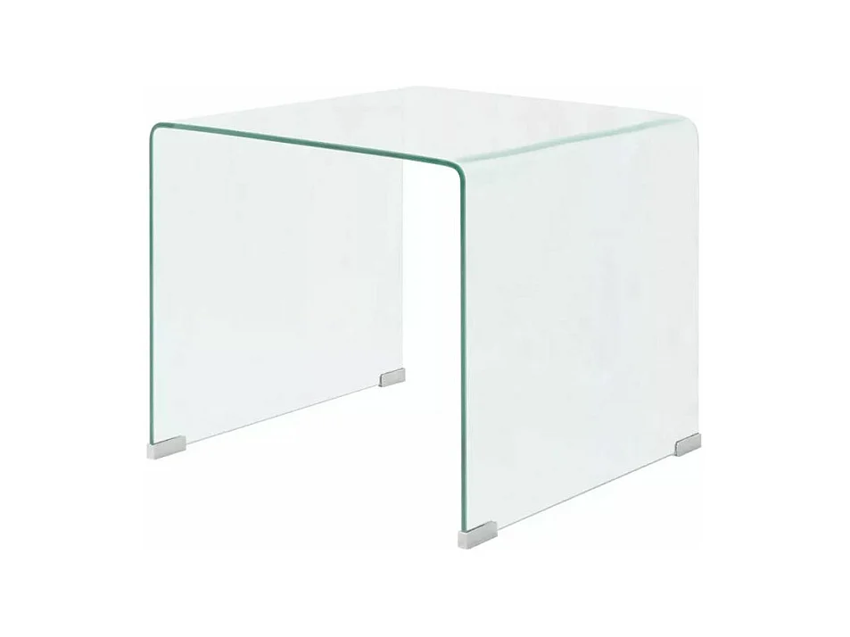 Table basse rectangulaire verre trempé transparent Niu 2