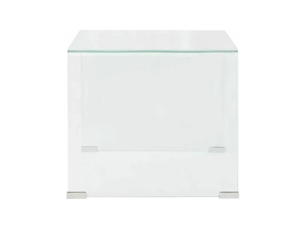 Table basse rectangulaire verre trempé transparent Niu 2