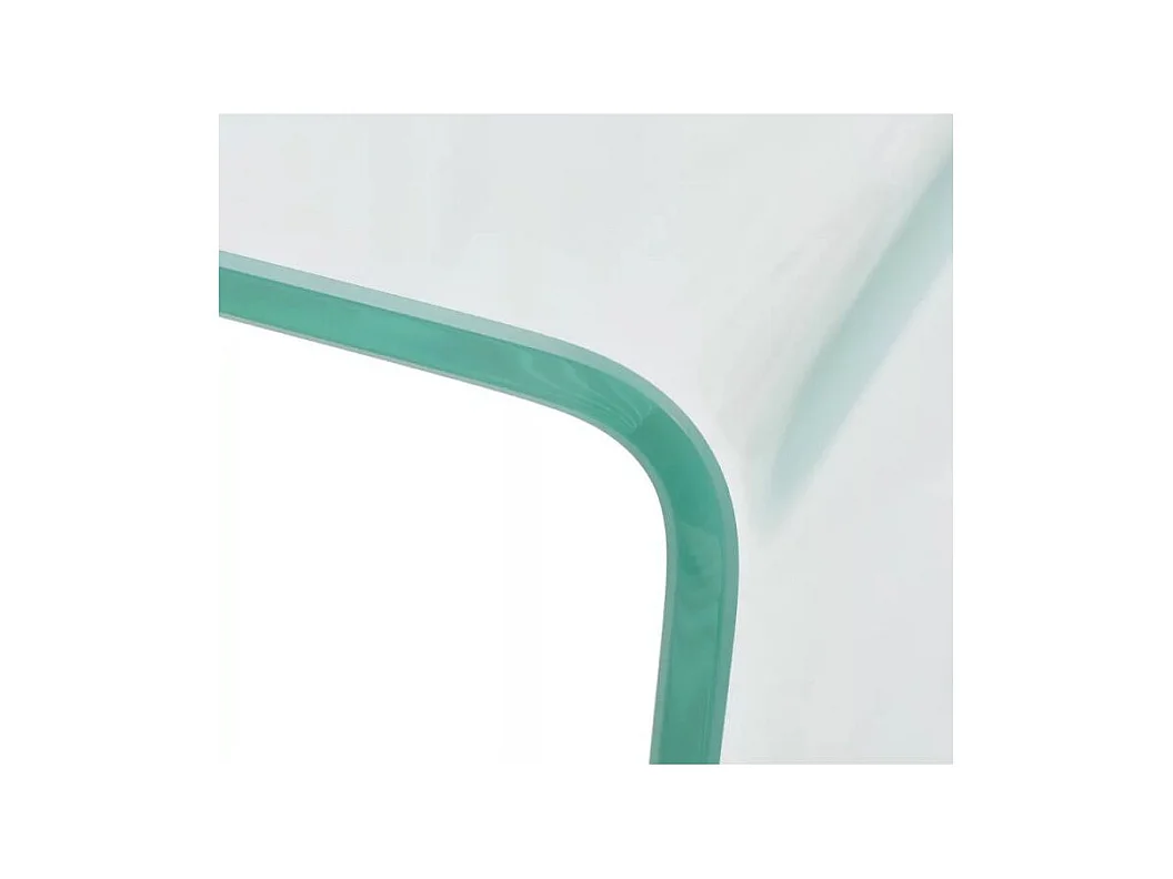 Table basse rectangulaire verre trempé transparent Niu 2