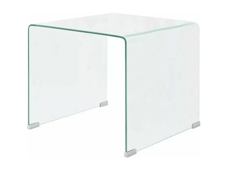 Table basse rectangulaire verre trempé transparent Niu 2