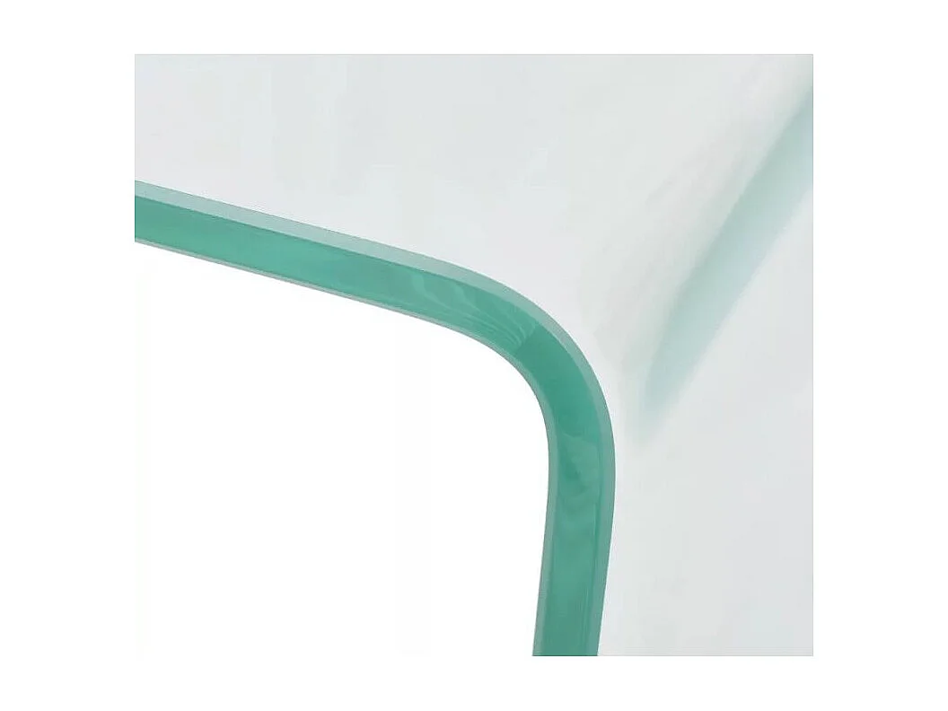 Table basse rectangulaire verre trempé transparent Niu 2