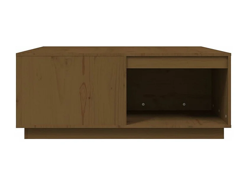 Table basse Marron miel 100x101x40,5 Bois massif de pin