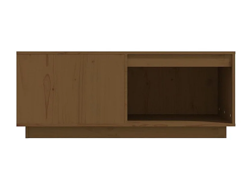 Table basse Marron miel 100x101x40,5 Bois massif de pin