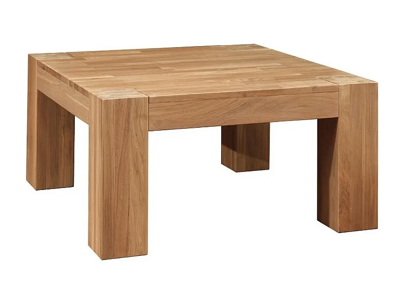 Mesita Nordo cuadrada en madera de roble natural 90 cm