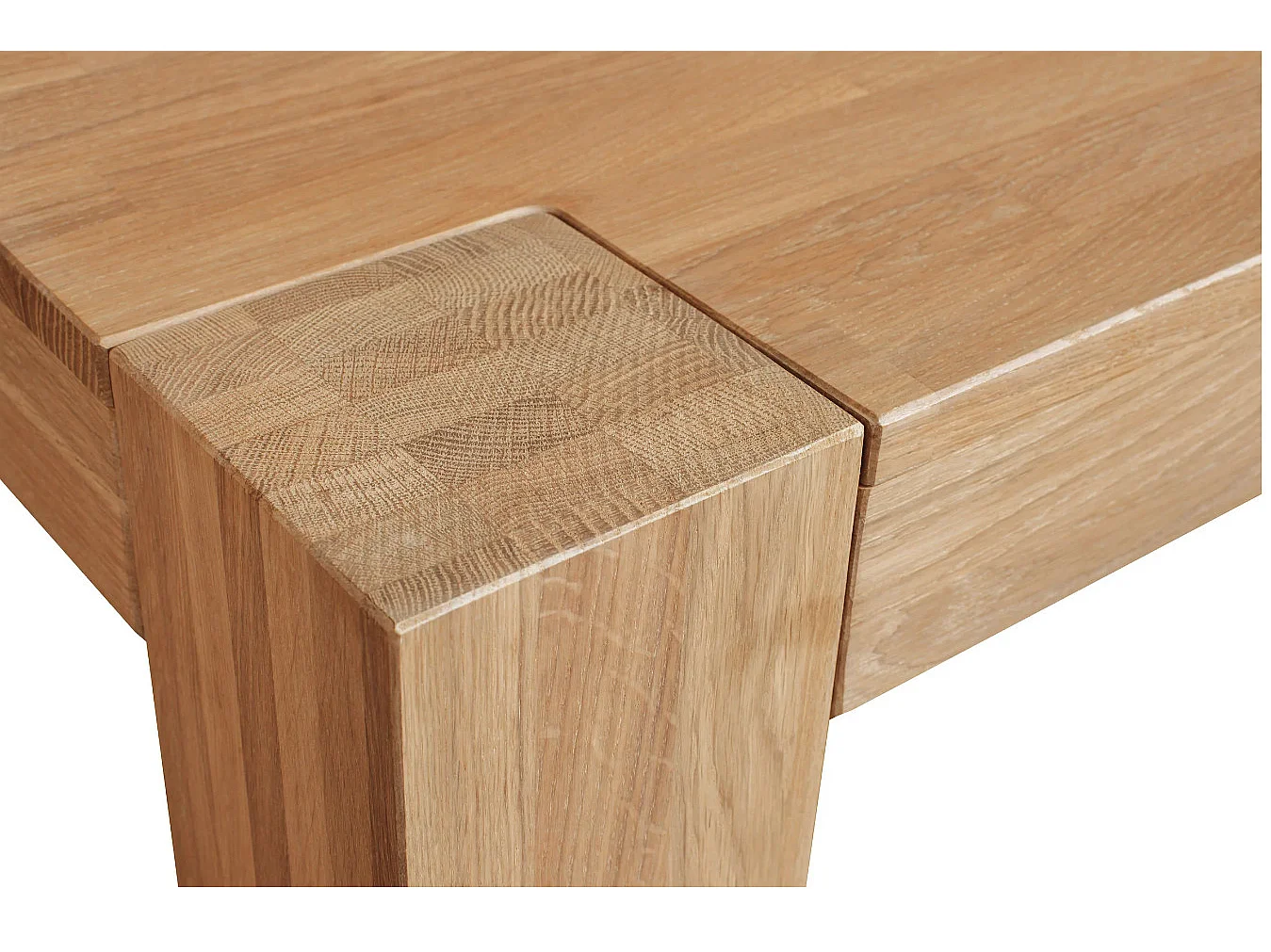 Table basse carrée en bois de chêne naturel Nordo 90cm