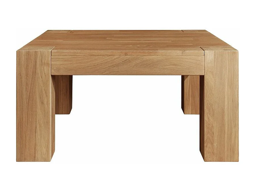 Table basse carrée en bois de chêne naturel Nordo 90cm