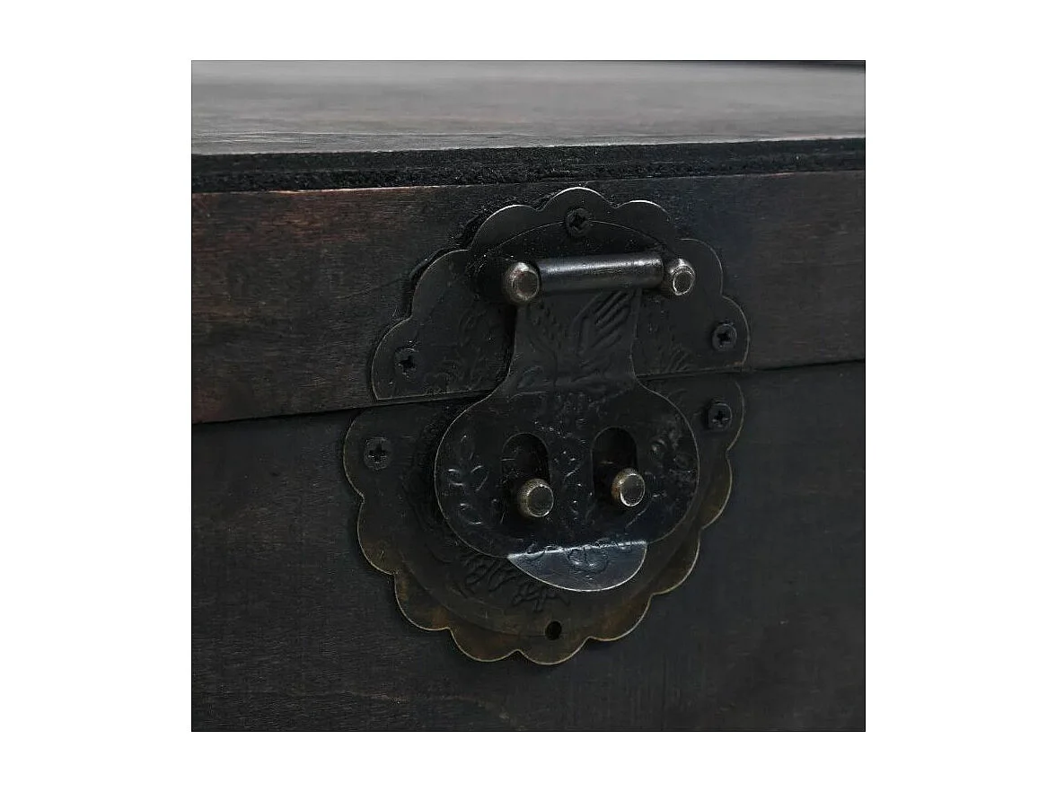 Table basse rectangulaire bois massif foncé recyclé Nova