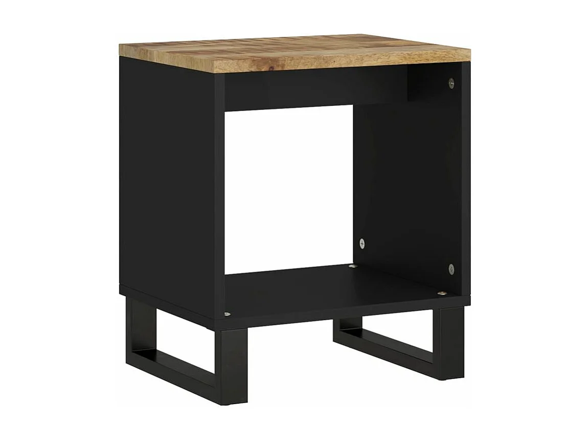 Salontafel 40x31x46 cm massief mangohout en bewerkt hout