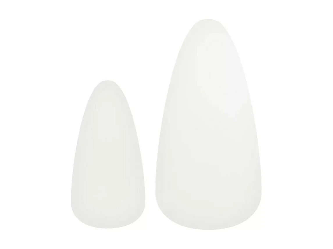 Table basse triangulaire bois blanc et pieds pin massif clair Katsa - Lot de 2