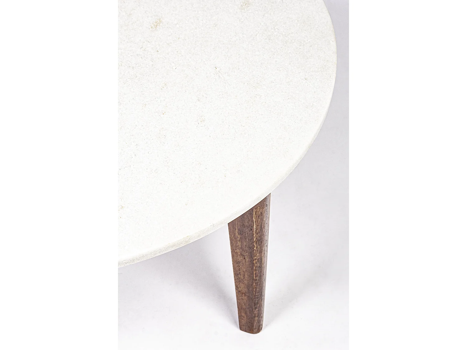 Table basse marbre blanc et marron Sylvie D 75cm