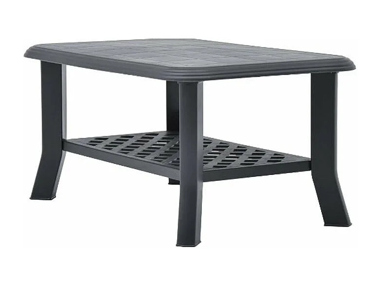 Table basse rectangulaire plastique anthracite Manu
