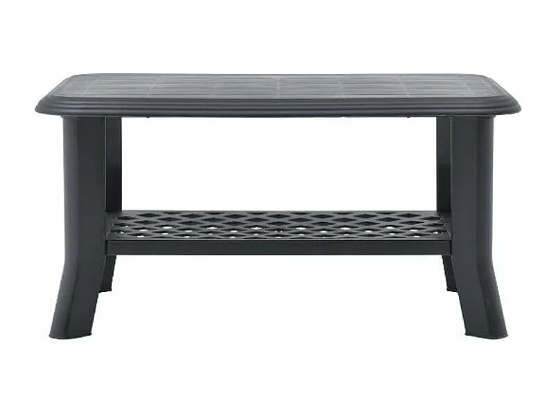 Table basse rectangulaire plastique anthracite Manu