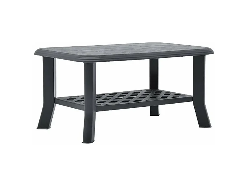 Table basse rectangulaire plastique anthracite Manu