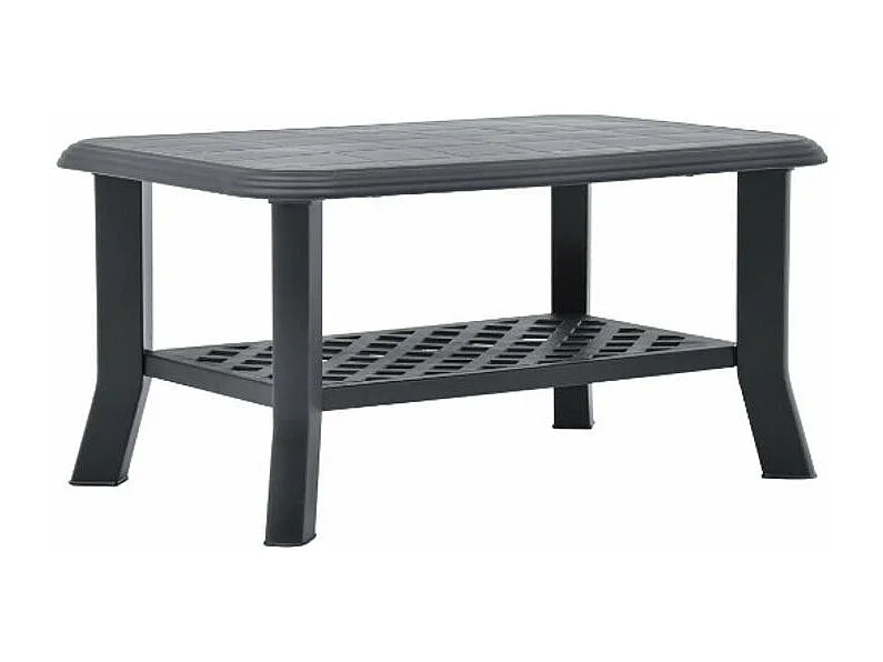 Table basse rectangulaire plastique anthracite Manu