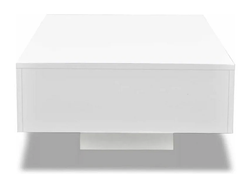 Table basse rectangulaire bois blanc brillant Winter L 85