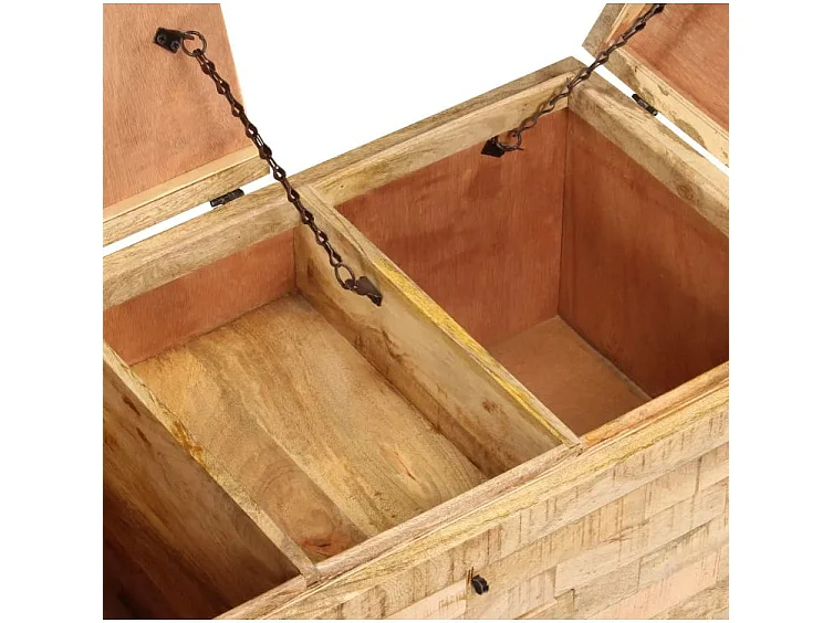 Table basse rectangulaire manguier massif clair Bastia