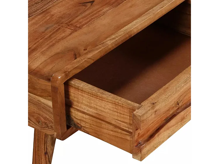 Table basse 1 tiroir acacia massif foncé Kala