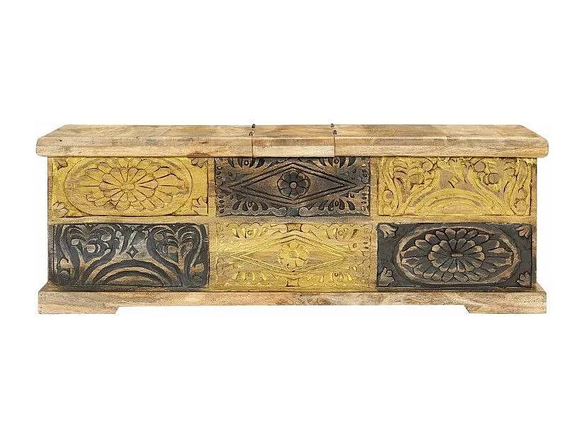 Table basse rectangulaire manguier massif clair Wick