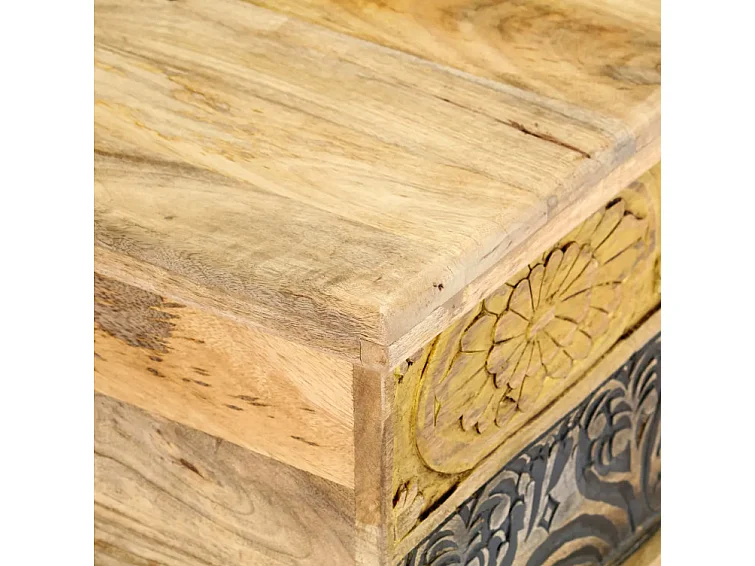 Table basse rectangulaire manguier massif clair Wick