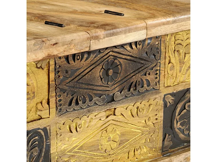 Table basse rectangulaire manguier massif clair Wick