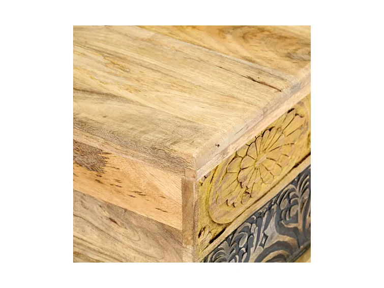 Table basse rectangulaire manguier massif clair Wick