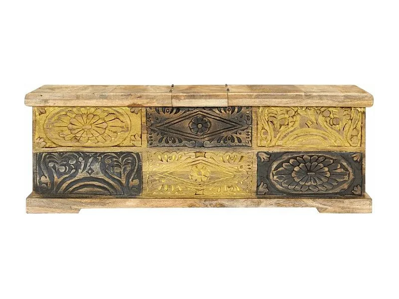 Table basse rectangulaire manguier massif clair Wick