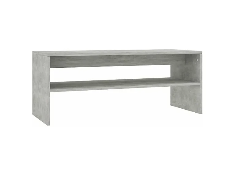 Table basse rectangulaire bois gris béton Sonya