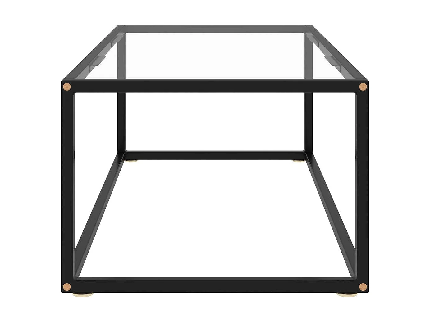 Table basse Noir avec verre trempé 100x50x35