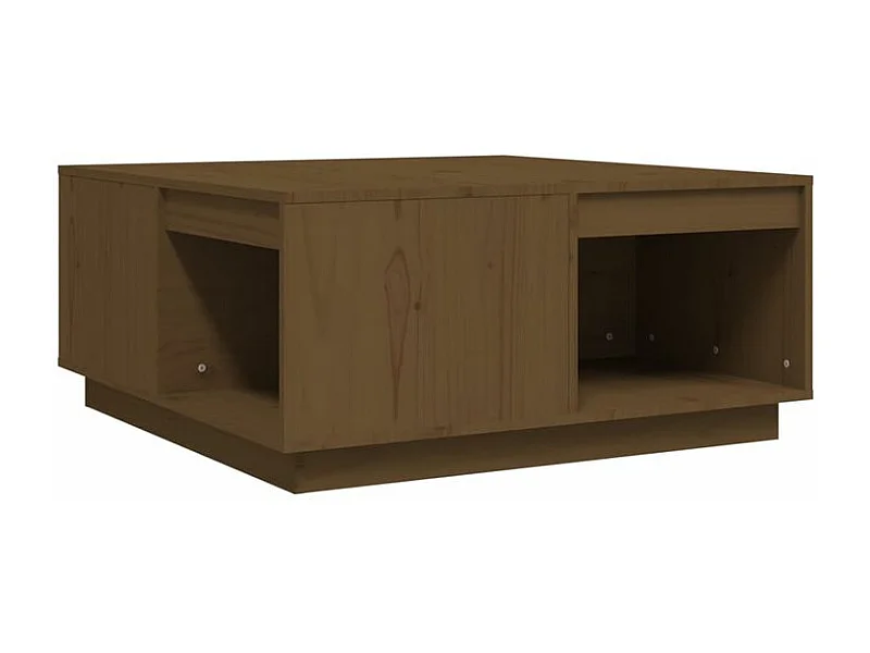 Table basse Marron miel 80x81x36,5 Bois massif de pin